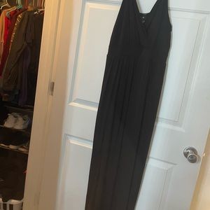 Never worn Sexy black maxi dress with thigh high slit’s